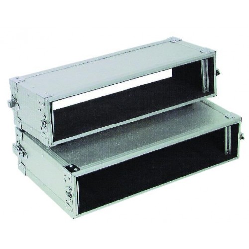 RACK TRANSPORTE DOBLE CD 2HE PLATA 30124555