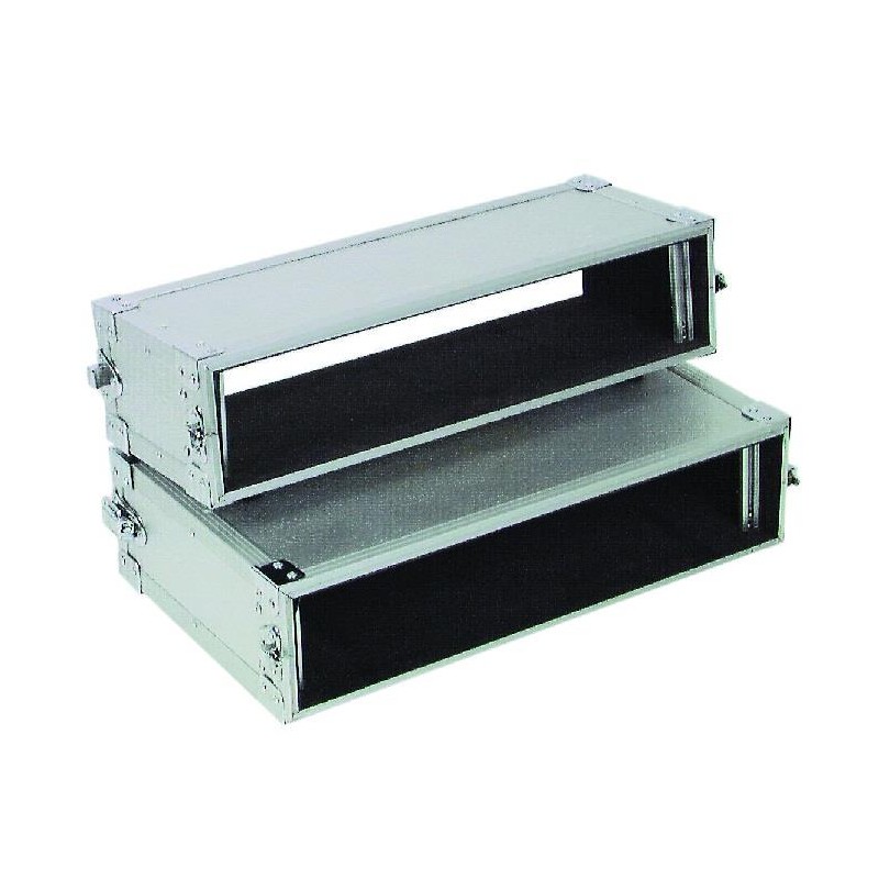 RACK TRANSPORTE DOBLE CD 2HE PLATA 30124555