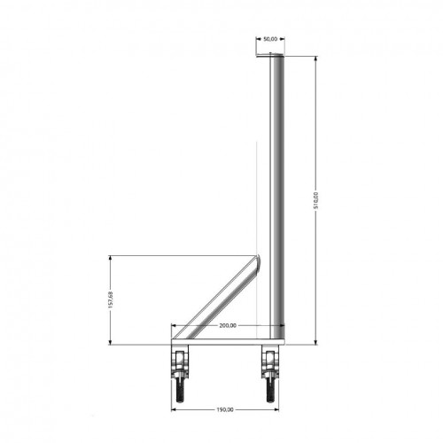 BRAZO EXTENSIBLE PARA TRUSS 50cm SWL 60kg - NEGRO CONTESTAGE