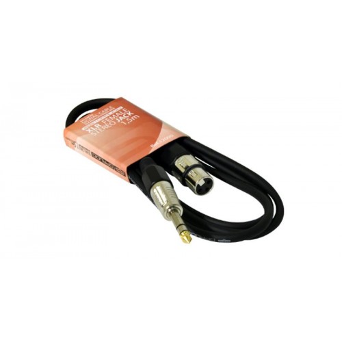 CABLE XLR HEMBRA - JACK 6.3mm MONO 1,5m QP AUDIO