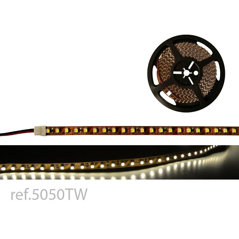 TIRA LED FLEX BL.CALIDO 5m 120 LED/m 3528 12V 3528 IP-20