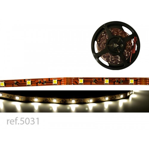 TIRA LED FLEX BL.CALIDO 5m 30 LED/m 5050 12V IP-20