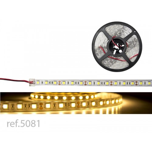 TIRA LED FLEX BL.CALIDO 5m 60 LED/m 5050 12V IP-67