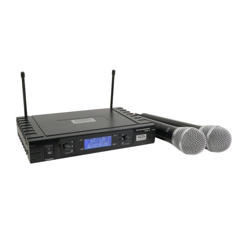 QMS-2MKII SISTEMA UHF MIC. MANO INALÁMBRICO DOBLE QP-AUDIO