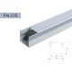 PERFIL ALUMINIO CANAL TIPO U 13mm 2m + TAPA OPAL