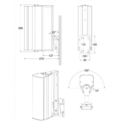 iLINE43SUP SOPORTE PARED iLINE43 NEGRO AUDIOPHONY