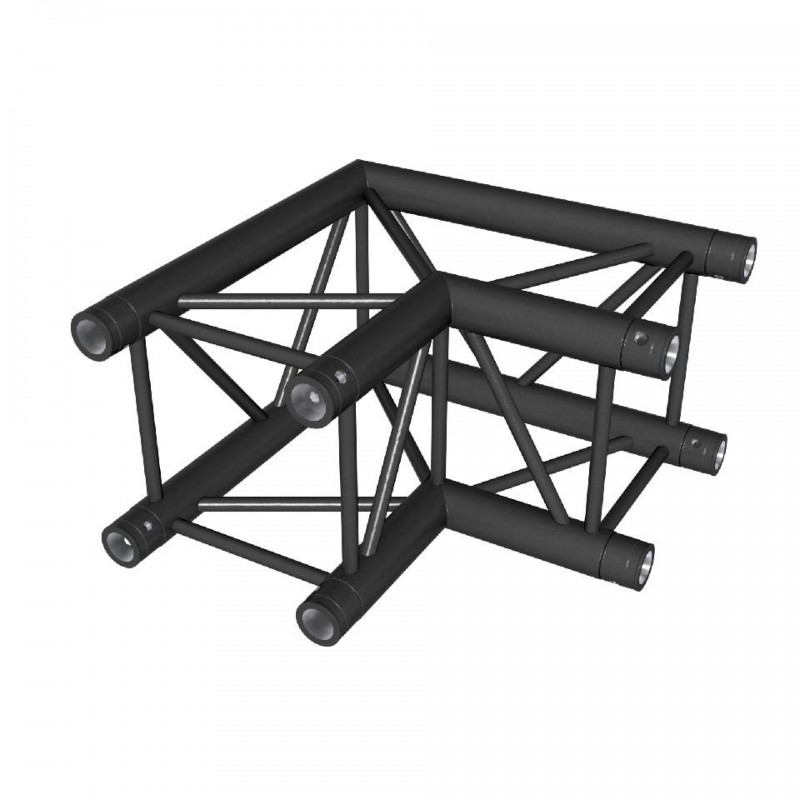 ESQUINA 2 VIAS HORIZ. TRUSS NEGRO QUATRO 290 90º BRITEQ