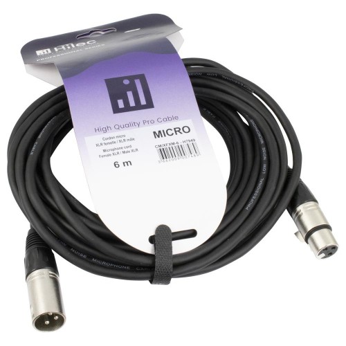 CABLE XLR MACHO A XLR HEMBRA 6m HILEC