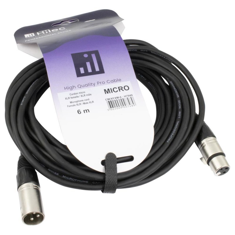 CM/XFXM-6 CABLE XLR MACHO - XLR HEMBRA 6m HILEC