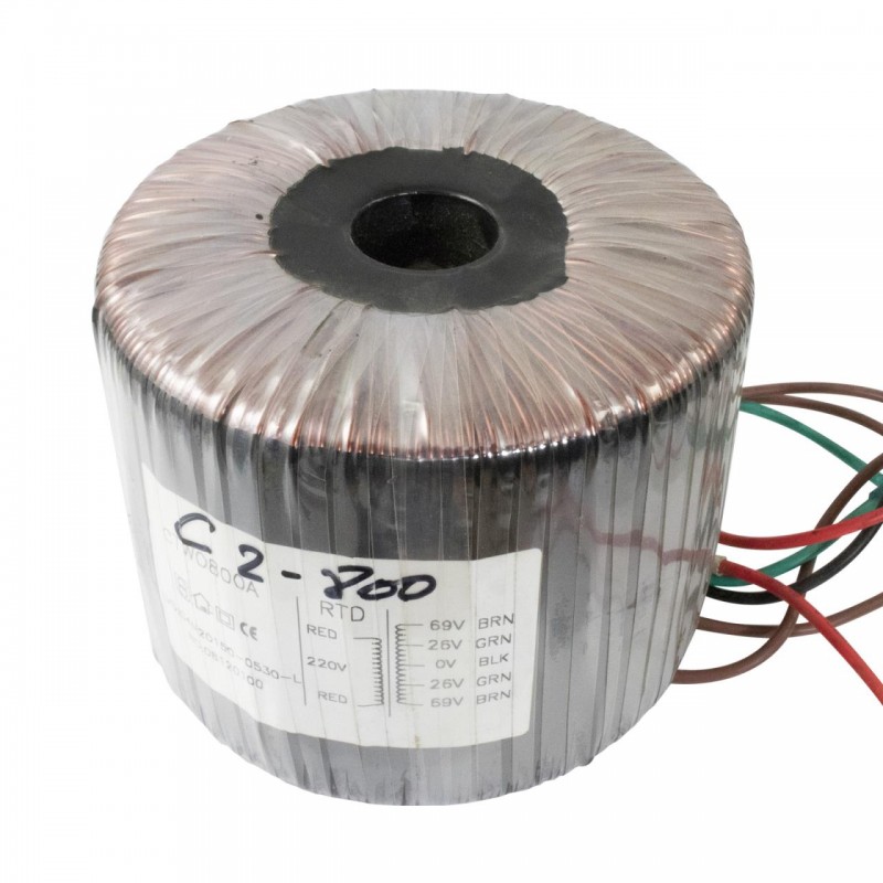 TRANSFORMADOR 65V-0-65V / 26V-0-26V / 1800VA C2-800