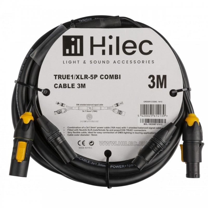 COMBI CABLE TRUE1 / XLR-5P 3M HILEC