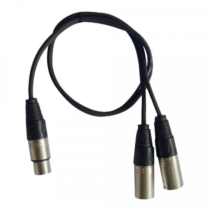 CL-28/0.6 CABLE XLR 3P HEMBRA - 2x XLR 3P MACHO 0.60M HILEC