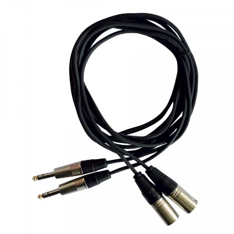 CL-41/1.5 CABLE 2x JACK ST 6.3mm - 2x XLR 3P MACHO 1.50M HILEC