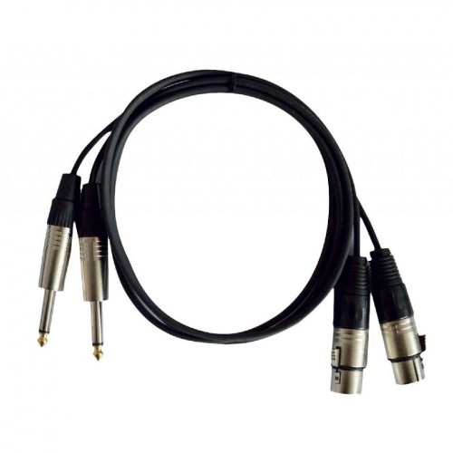 CL-42/3 CABLE 2x JACK MONO 6.3mm - 2x XLR 3P HEMBRA 3M HILEC