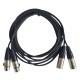 CL-2XM2XF/1.5 CABLE 2x XLR 3P MACHO - 2x XLR 3P HEMBRA 1.50M HILEC