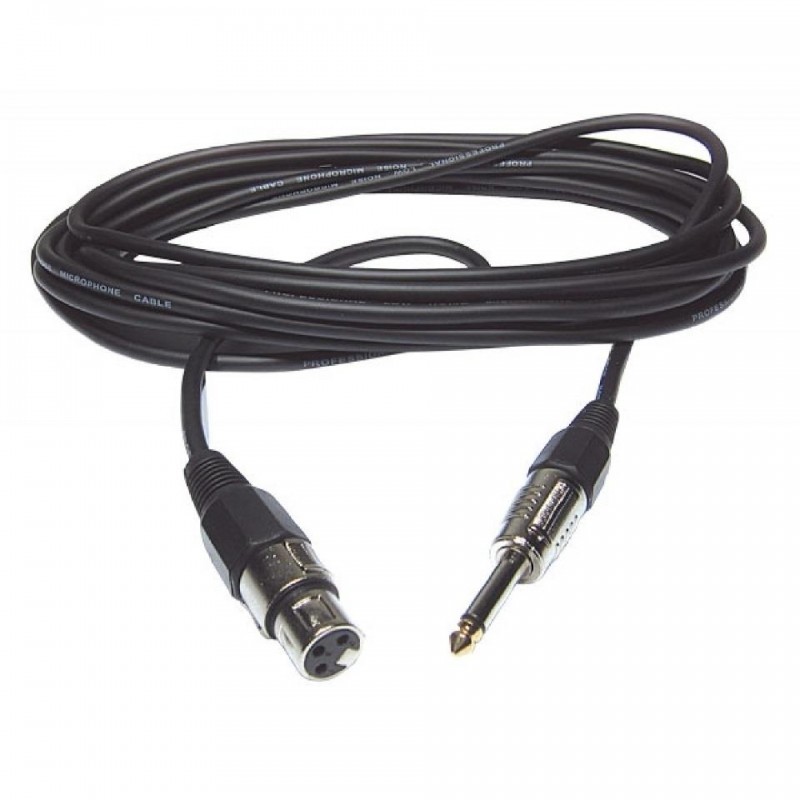 CABLE 1 XLR HEMBRA A 1 JACK 6.3mm MONO 10m HILEC