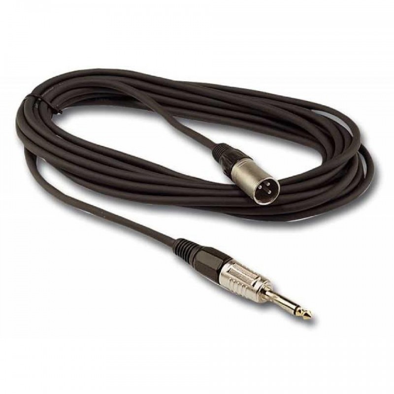 CM/XMJM-10 CABLE XLR MACHO - JACK 6.3mm MONO 10m HILEC