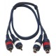 CL-27/1.5 CABLE 2x RCA MACHO - 2x RCA HEMBRA 1.5m / 4mm HILEC