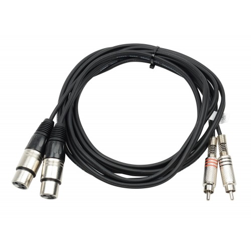 CL-25/1.5 CABLE 2x RCA MACHO - 2x XLR HEMBRA 1.5m / 4mm HILEC