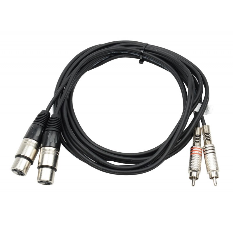 CL-25/1.5 CABLE 2x RCA MACHO - 2x XLR HEMBRA 1.5m / 4mm HILEC