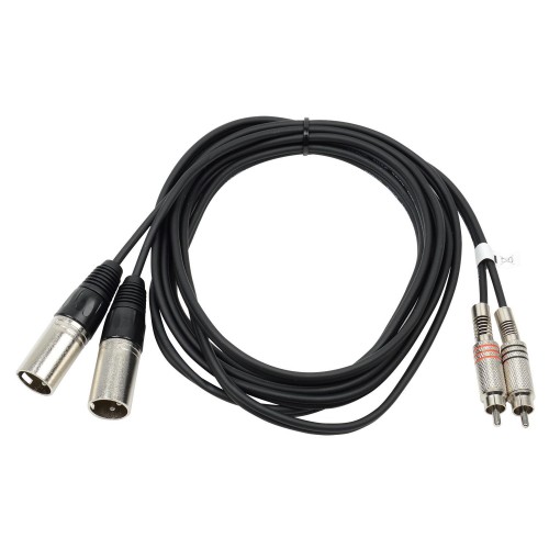 CL-26/3 CABLE 2x RCA MACHO - 2x XLR MACHO 3m / 4mm HILEC