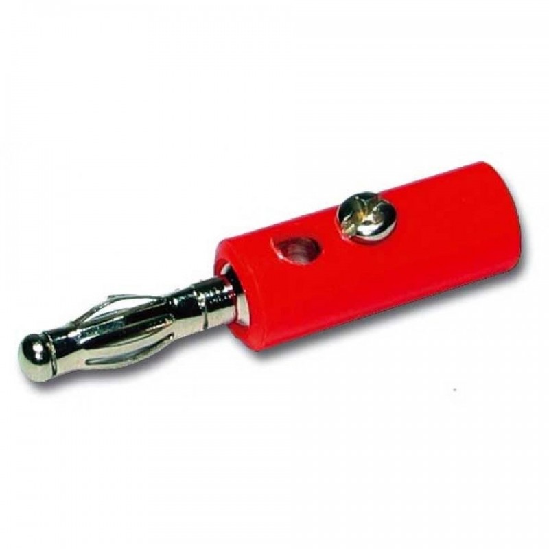 BANA100/RO CONECTOR BANANA ROJO HILEC