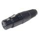 FXF/NO XLR 3PIN HEMBRA AÉREO NEGRO HILEC