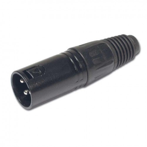 FXM/NO XLR 3PIN MACHO AÉREO NEGRO HILEC