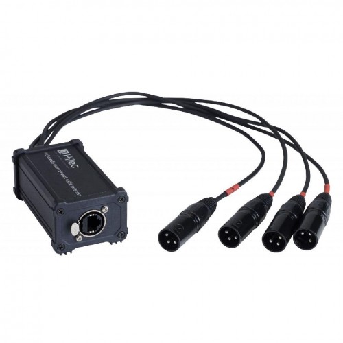 ADAPT. DMX RJ45 - 4 XLR 3P MACHO HILEC