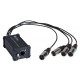 ADAPT. DMX RJ45 - 4 XLR 5P MACHO HILEC