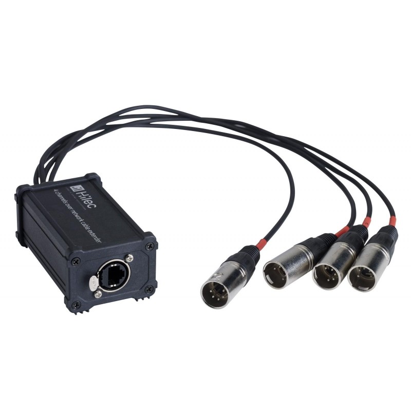 ADAPT. DMX RJ45 - 4 XLR 5P MACHO HILEC