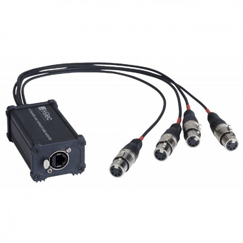 ADAPT. DMX RJ45 - 4 XLR 5P HEMBRA HILEC