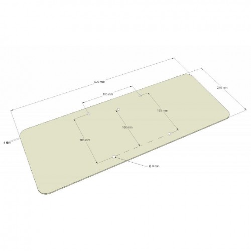 DECO22-EMB2 PLACA BASE RECTANG.TRIO 220 CONTESTAGE