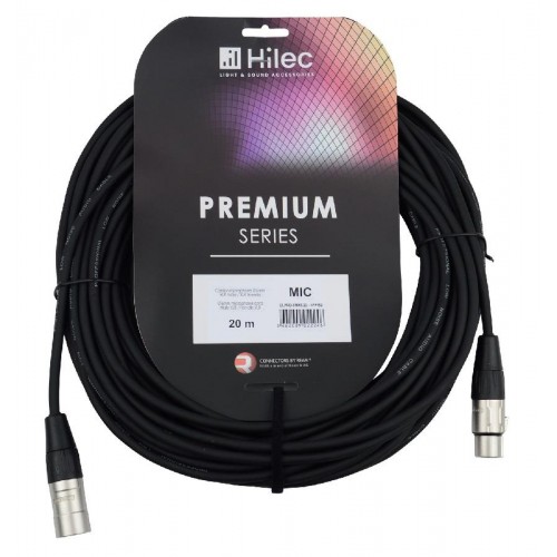 CABLE XLR MACHO A XLR HEMBRA 20m PREMIUM HILEC