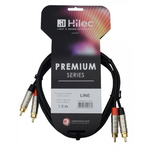 CABLE 2 RCA A 2 RCA  REAN - 1,5m PREMIUM HILEC