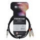 CABLE MINI JACK 3.5mm ST A 2x RCA REAN - 1.5m PREMIUM HILEC