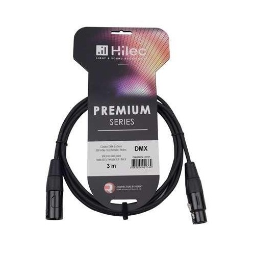 CABLE DMX 4.5mm XLR Macho / XLR Hembra REAN - 3m PREMIUM HILEC